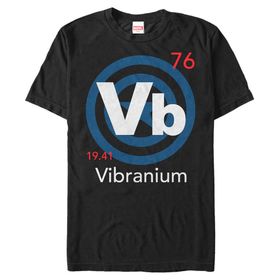 Marvel Büyük ve Uzun Klasik Vatansever Element Üst Kısa Kollu Siyah Erkek T-shirt