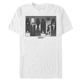 Marvel Büyük ve Uzun Klasik Vektör Paneller White Erkek T-shirt