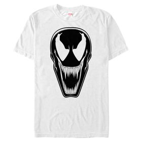Marvel Büyük ve Uzun Klasik Venom Face White Erkek T-shirt