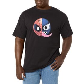 Marvel Büyük ve Uzun Klasik Venoman Emoji Üst Kısa Kollu Siyah Erkek T-shirt