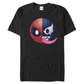 Marvel Büyük ve Uzun Klasik Venoman Emoji Üst Kısa Kollu Siyah Erkek T-shirt