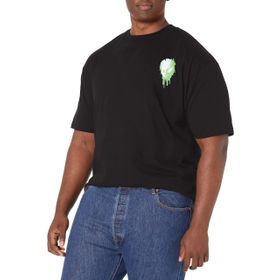 Marvel Büyük ve Uzun Klasik Venomize Groot Rozet Üst Kısa Kollu Siyah Erkek T-shirt