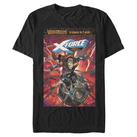 Marvel Büyük ve Uzun Klasik X-Force Üst Kısa Kollu Siyah Erkek T-shirt
