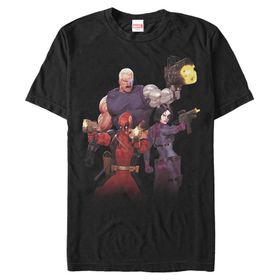 Marvel Büyük ve Uzun Klasik X-Force Üst Kısa Kollu Siyah Erkek T-shirt