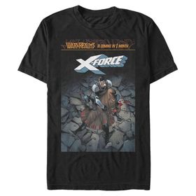 Marvel Büyük ve Uzun Klasik X-Force Üst Kısa Kollu Siyah Erkek T-shirt