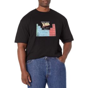 Marvel Büyük ve Uzun Klasik X Periyodik Üst Kısa Kollu Siyah Erkek T-shirt