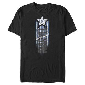 Marvel Büyük ve Uzun Klasik Yenilmezci Yıldızı Üst Kısa Kollu Siyah Erkek T-shirt