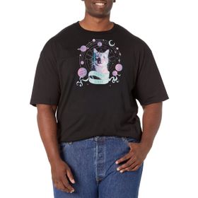 Marvel Büyük ve Uzun Kozmik Kaz Üst Kısa Kollu Siyah Erkek T-shirt