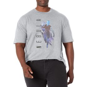Marvel Büyük ve Uzun Nebula Boyalı Athletic Heather Erkek T-shirt