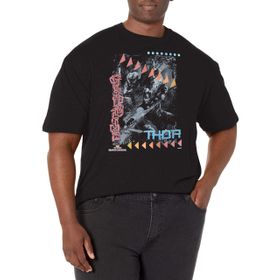 Marvel Büyük ve Uzun Neon Üst Kısa Kollu Siyah Erkek T-shirt