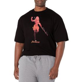 Marvel Büyük ve Uzun Oyunlar Dul Sahnesi Üst Kısa Kollu Siyah Erkek T-shirt