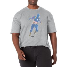 Marvel Büyük ve Uzun Şapka Boya Athletic Heather Erkek T-shirt