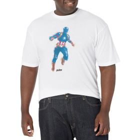 Marvel Büyük ve Uzun Şapka Boya White Erkek T-shirt