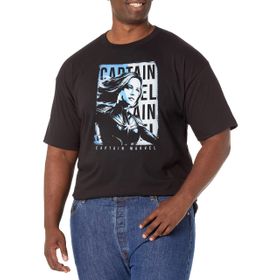 Marvel Büyük ve Uzun Üst Kısa Kollu Siyah Erkek T-shirt