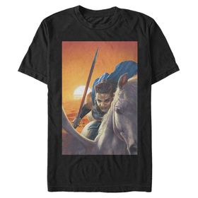 Marvel Büyük ve Uzun Valkyrie Uçan Tablo Üst Kısa Kollu Siyah Erkek T-shirt