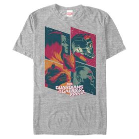 Marvel Büyük ve Uzun Yandan Görünüm Yıldız Athletic Heather Erkek T-shirt