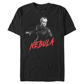 Marvel Büyük ve Uzun Yüksek Kontrast Nebula Üst Kısa Kollu Siyah Erkek T-shirt