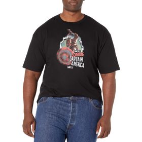 Marvel Büyük ve Uzun Zombi Şapkası Poster Üst Kısa Kollu Siyah Erkek T-shirt