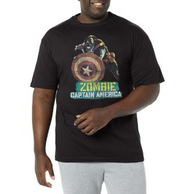 Marvel Büyük ve Uzun Zombi Şapkası Poster Üst Kısa Kollu Siyah Erkek T-shirt