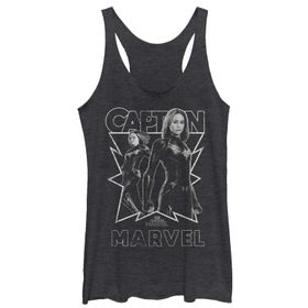 Marvel Cap Racerback Black Heather Kadın Atlet