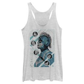 Marvel Captain Kree Racerback White Heather Kadın Atlet