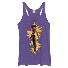 Marvel Classic on Fire Askılı Purple Heather Kadın Atlet