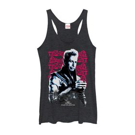 Marvel Deep Thought Racerback Black Heather Kadın Atlet