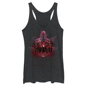 Marvel Eternals Ajak Takım Galaxy Group Shot Juniors Tri Blend Tank Black Heather Kadın Atlet