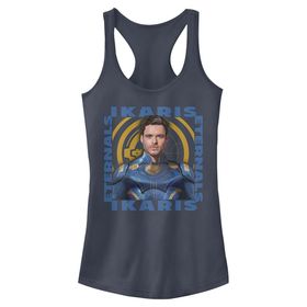 Marvel Eternals Ikaris Hero Box Slim Fit Scoop Hem Racerback İndigo Kadın Atlet