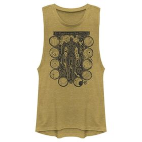 Marvel Eternals Kro Cosmic Line Art Juniors Muscle Gold Heather Kadın Atlet