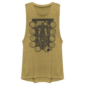 Marvel Eternals Kro Cosmic Line Art Juniors Muscle Gold Heather Kadın Atlet