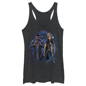Marvel Eternals Phastos Ajak Duo Tri-Blend Racerback Katmanlı Black Heather Kadın Atlet