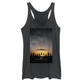 Marvel Eternals Poster Tri-Blend Racerback Katmanlı Black Heather Kadın Atlet