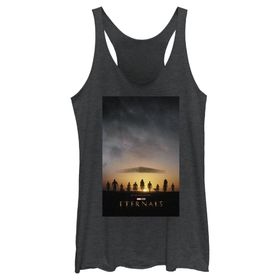 Marvel Eternals Poster Tri-Blend Racerback Katmanlı Black Heather Kadın Atlet