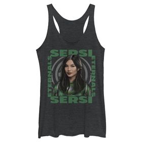 Marvel Eternals Sersi Hero Box Tri-Blend Racerback Katmanlı Black Heather Kadın Atlet