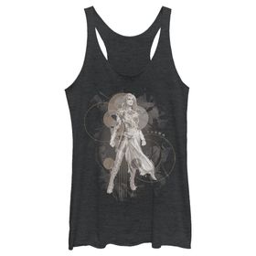 Marvel Eternals Thena Tonal Portre Üç Karışım Black Heather Kadın Atlet