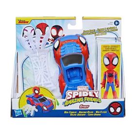 Marvel F6776-F7454 Spidey and His Amazing Friends Araç ve Spidey Figür