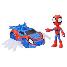 Marvel F6776-F7454 Spidey and His Amazing Friends Araç ve Spidey Figür