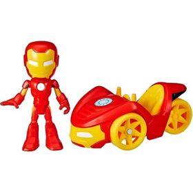 Marvel F7458 Spidey And His Amazing Friends Araç ve Figür Iron Man