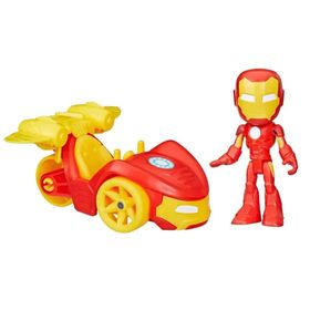 Marvel F7458 Spidey And His Amazing Friends Araç ve Figür Iron Man