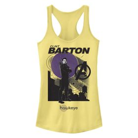 Marvel Hawkeye Clint Barton Duruş Posteri Küçükler Racerback Banana Kadın Atlet