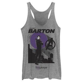 Marvel Hawkeye Clint Barton Duruş Posteri Küçükler Üç Karışım Gri Heather Kadın Atlet