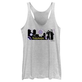 Marvel Hawkeye Kate Tonal Poster Üç Karışım White Heather Kadın Atlet