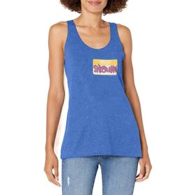 Marvel Hello Spider-Man İsim Etiketi Racerback Royal Blue Heather Kadın Atlet