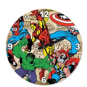 Marvel Karakterleri Mutafak Tipi Duvar Saati