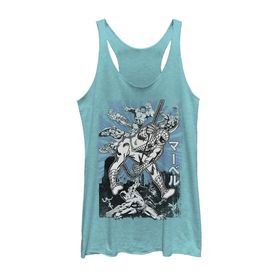 Marvel Klasik Avengers Kanji Racerback Tahiti Blue Kadın Atlet