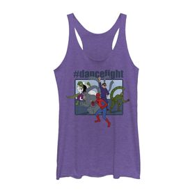 Marvel Klasik Dans Dövüşü Racerback Purple Heather Kadın Atlet