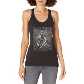 Marvel Klasik Dul Yoğun Racerback Black Heather Kadın Atlet