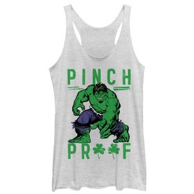 Marvel Klasik Green Pinch Racerback White Heather Kadın Atlet