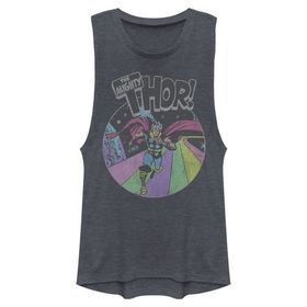 Marvel Klasik Grunge Thor Kolsuz Denim Blue Heather Kadın Atlet